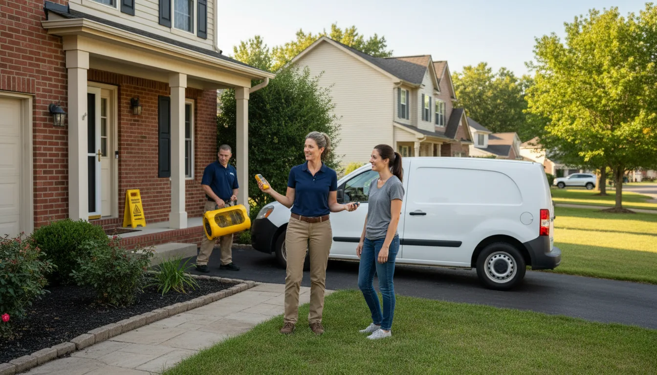 Residential water damage restoration in Herod, IL